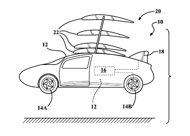 Toyota запатентовала автомобильное крыло-этажерку