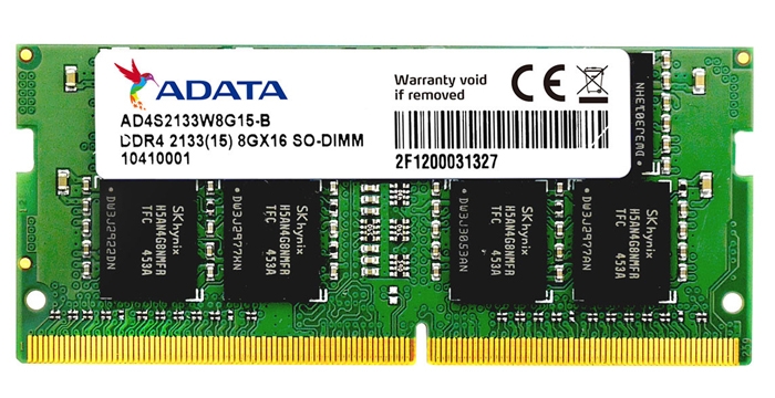 ADATA представила модули памяти Premier DDR4 для ноутбуков
