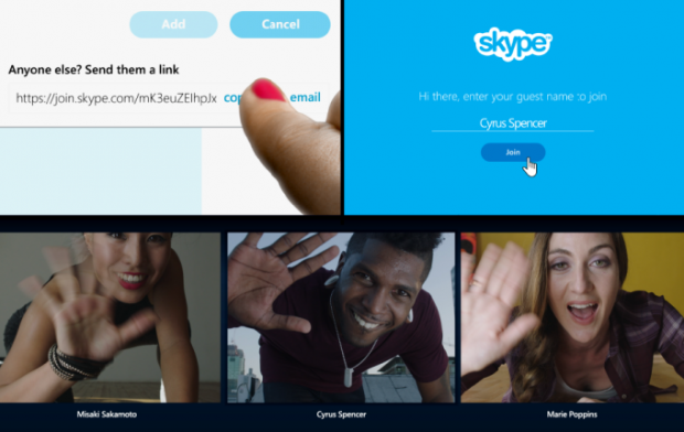 В Skype добавлена функция группового чата