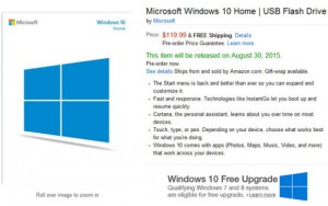 На Amazon появились флешки USB с Windows 10